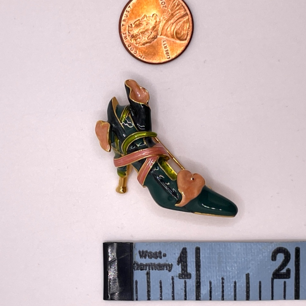 Kenneth Jay Lane Kjl Vintage Green Peach Calla Li… - image 6